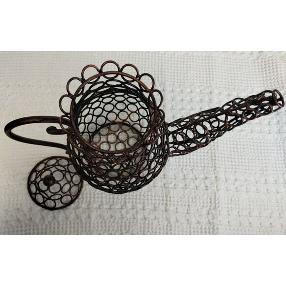 Vintage French Copper Color Metal Decorative Tea Pot Lid 12.5" SKU 2383 - Picture 3 of 7